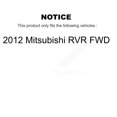 thumbnail image 2 of Transit Auto Roulements de Moyeu de Roue avant Arrière avec Rotors de Frein à Disque Enduits et Kit de Plaquettes en Céramique (10 Pcs) pour Voiture 2012 Mitsubishi RVR FWD - Côté Gauche Droit (Conducteur Passager) KBB-117527, 2 of 10