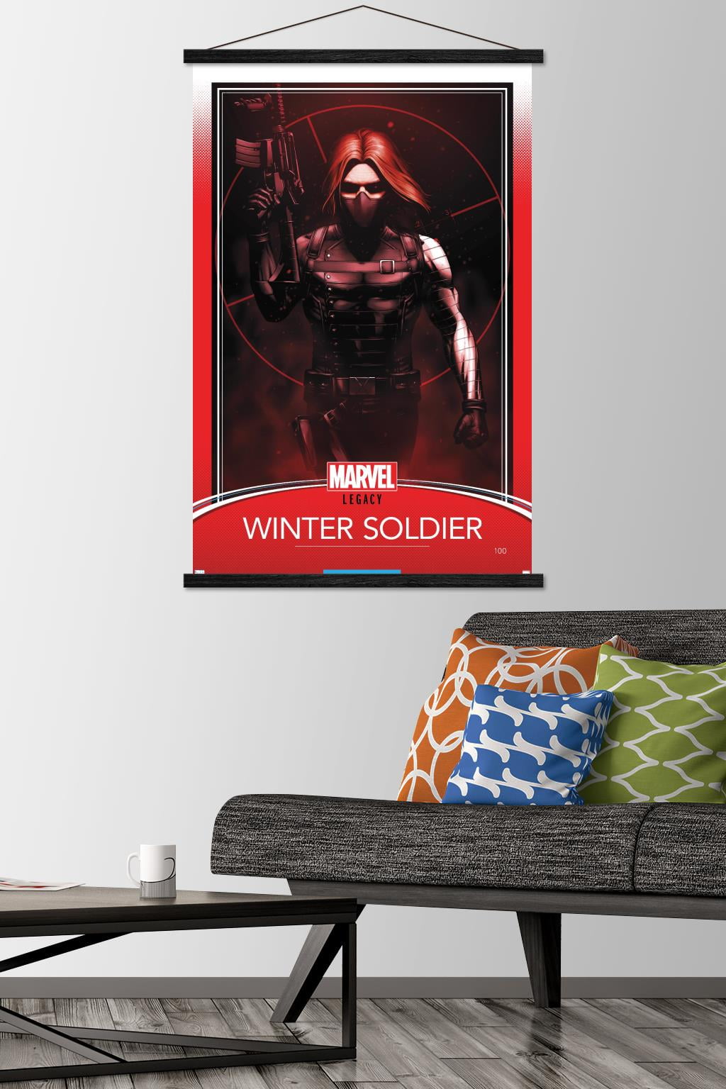 Marvel Comics - Winter Soldier - Tales of Suspense #100 Variant Wall Poster with Wooden Magnetic Frame, 22.375" x 34"