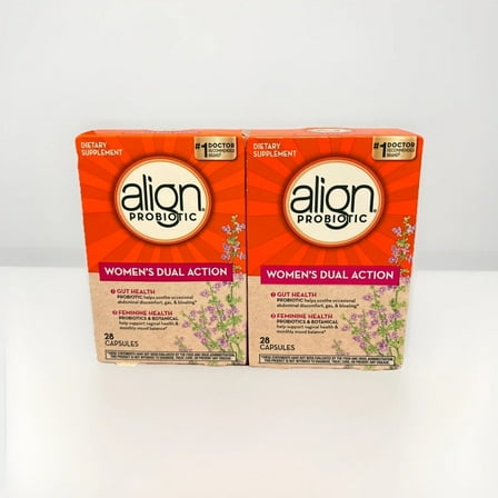 Align Probiotic, Women's Dual Action, Probiotics for Women, Multi-Strain Probiotic with Chaste Tree, Supports Feminine Health*, Soothes Occasional Bloating, Gas, Abdominal Discomfort*, 28 Capsules
