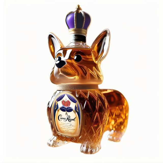 Whiskey Decanter Wine Bottle - Art Statue, Corgi Whiskey Decanter, 350ml Creative Animal Glass Decanter, Animal Bottle Statue For Scotch Whiskey, Bourbon Whiskey And Vodka