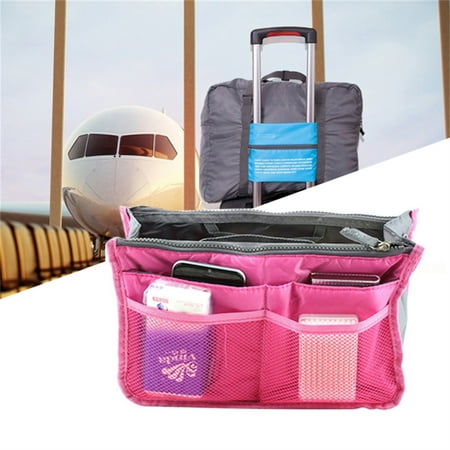 Bag Organizer Insert - Portable Waterproof Nylon Storage Bags Women Multifunctional Cosmetic Makeup Bags Travel Organizers Insert Handbags