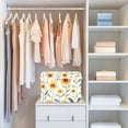 thumbnail image 4 of Yayeee Collapsible Cube Storage Bin with Lid Fabric Closet Decorative Basket with Handles, Sunflowers and Leaves Pattern, 4 of 7