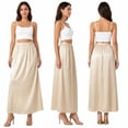 thumbnail image 2 of Women's Soft Satin Half Slip - Lace Long Underskirt for Under Dresses, Comfortable and Elegant, 2 of 8
