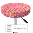 thumbnail image 4 of Fotbe Chocolate with Flowing Cream Stool Covers Round,Waterproof Round Bar Stool Covers Bar Chair Covers Washable Stool Cushion Slipcover for 12-14 Inch Chair-14 inch, 4 of 7