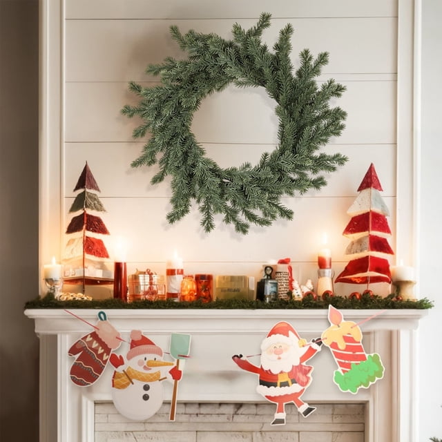 Simulated Needles And Rings Decorative Flower Garlands Door Hanging Windows Border Holiday Decorations Christmas Plants