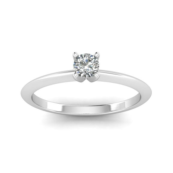 G/SI 1/4ctw Diamond Solitaire Engagement Ring in 14k White Gold