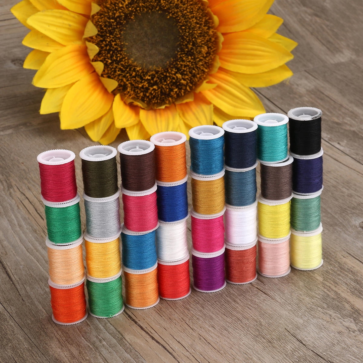 FOMIYES 100Pcs Sewing Kit for Home and Travel Use with Thread Spools Bobbins Needles Assorted Color
