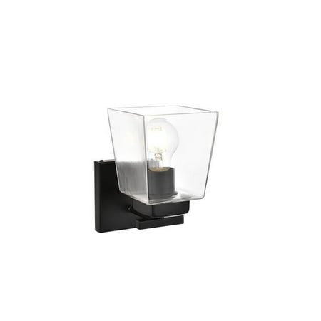 

Living District LD7312W5BLK 110 V E26 One Light Vanity Wall Lamp Black