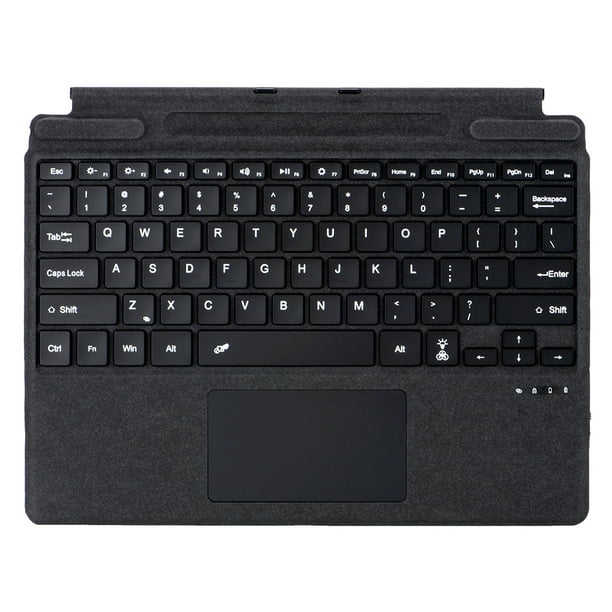Teclado Magnético Portátil Inalámbrico Compatible Con El Diente Tipo C Retroiluminación 7 Colores para La Superficie Pro8/9/x/10/11 Computadoras Azul