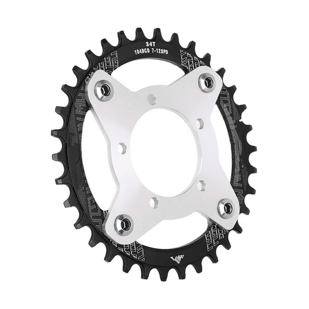 Kit de conversión de anillo de cadena BCD NikouMX plato y adaptador bicicleta eléctrica 34T 104 BCD