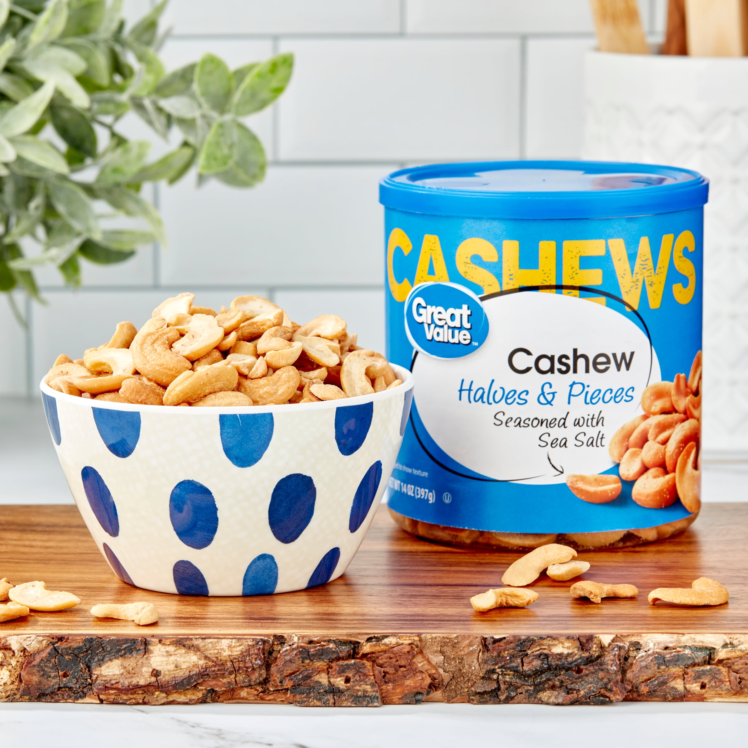 Great Value Cashew Halves and Pieces, 14 oz