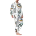 thumbnail image 2 of Fotbe Cute Colorful Animal Pattern Long Sleeve Pajama Set for Men,Sleepwear Set,2-piece Loungewear Set,Soft PJs Comfy Nightwear with Pockets-Large, 2 of 7