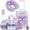 Purple Butterfly, variant on Kids Carry on Luggage Sets Hard Shell Suitcases for Girls Women with Wheels Hardshell Suitcase with Duffle Bag for Travel Neck Pillow Airplane