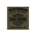 thumbnail image 2 of Harley-Davidson Men's Distressed Uprising Long Sleeve Shirt, Fatigue Green (L), Harley Davidson, 2 of 2