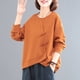 thumbnail image 1 of Suéter nuevo de diseño para mamá de mediana edad, corto, de moda, estilo occidental, con costuras irregulares, retro, de color sólido, manga larga, 1 of 5