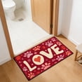 thumbnail image 6 of Valentine Imitation Coconut Fiber Doormat Red Pink Love Heart Welcome Floor Mat Non-Slip Entrance Door Rugs for Indoor Outdoor Home Bathroom Decor 16*24in M, 6 of 8