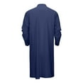 thumbnail image 3 of Mens Classic Kaftan Thobe Button Down Casual Henley Shirts Long Sleeve Robe Linen Muslim Gown Shirt with Side Slit, 3 of 6