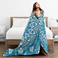 thumbnail image 4 of Sherpa Fleece Throw Blanket, Geometric Patterns Soft Warmer Throw Blankets for All Season, Lightweight Thermal Flannel Blanket Suit for Couch, Home Bed 50" X 40", 4 of 6