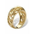 thumbnail image 2 of PalmBeach Jewelry 18k Gold-plated Sterling Silver Swirl Dome Ring, 2 of 6