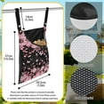 thumbnail image 6 of ZIATUBLE Cherry Blossom Hanging Storage Organizer Rack Butterfly Clothes Pin Bag to Hang On Line Set 2 Piece with Two Snap Buttons Clothes Pins Bag Holder Outdoor for Clothesline Outdoor, 6 of 7