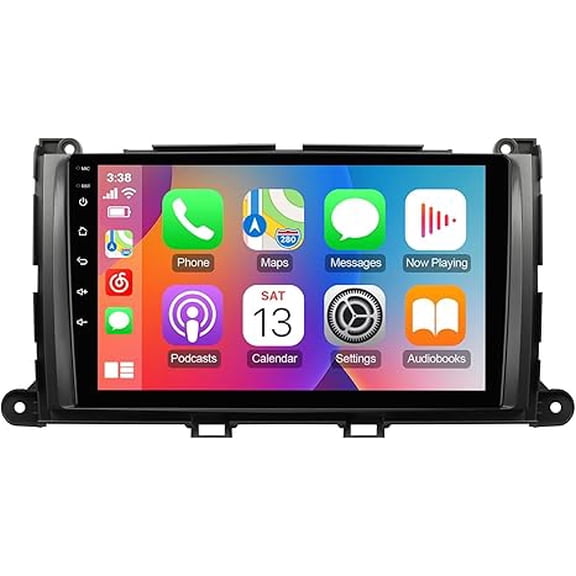 2 32G 9-inch Android 12 Double Din Car Stereo for Toyota Sienna 2011-2014 IPS Touchscreen Car Radio