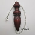 thumbnail image 5 of with Chain Portable Dowsing Wooden Healing Reiki Spiritual Pendulo Natural Wooden Pendulum Round Cone Pattern Reiki Pendulum Pendant B, 5 of 7