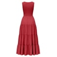 thumbnail image 7 of GUACER Maxi Dresses for Women Smocked Sleeveless Tiered Long Summer Dress Casual Flowy A-Line Beach Vacation Boho Outfits, 7 of 7