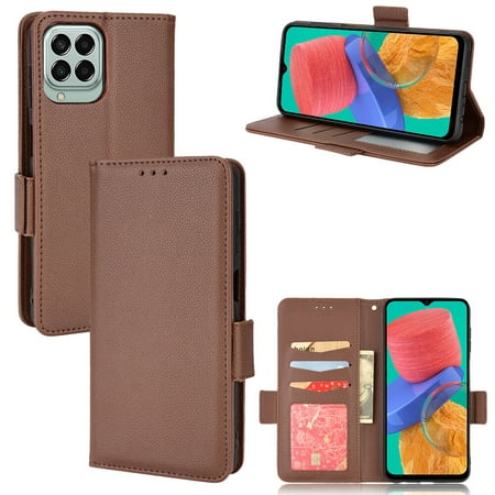 Samsung Galaxy M33 5G Case , PU Leather Flip Cover Card Slots Magnetic Closure Wallet Case for Samsung Galaxy M33 5G