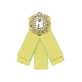 thumbnail image 1 of INSPIRE CHIC Pin de corbata de lazo de cinta preatado con rhinestones para mujeres Amarillo Talla Única, 1 of 4