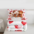thumbnail image 5 of Erosebridal Red Flowers Blossom Twin Comforter Sets,Cute Farm Highland Cow Bedding Set For Men Women, Reversible 2 Pieces, 5 of 7