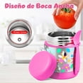 thumbnail image 2 of Tarro de Acero Inoxidable Aislado Al Vacío con Cuchara, Termo de Sopa, Termo para Comida Caliente, Termo para Viajes (3D Flower Fairy Rosa), 2 of 4