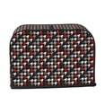 thumbnail image 2 of Lsque Houndstooth Green Red Print 2 Slice Toaster Cover , Kitchen Appliance Dustproof Protector , Toaster Protector Dustproof Kitchen Appliance Cover, 2 of 7