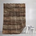 thumbnail image 3 of Shower Curtains for Bathroom, Old Wooden Board Waterproof Fabric Shower Curtain, Rustic Farmhouse Brown Wooden Plank Decorative Bathroom Curtain for Bathtub, 36"x72", No Hooks Included, 3 of 9