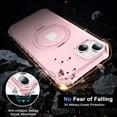 thumbnail image 6 of for iPhone 15 Case, [Compatible with MagSafe][Anti-Yellowing][Military-Grade Protection] Shockproof Corner Enhanced Protection Magnetic Phone Case for iPhone 15,Pink, 6 of 6