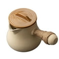 thumbnail image 4 of Tetera de cerámica Macarena Tetera de Mango lateral para casa de té regalo beige, 4 of 8
