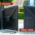 thumbnail image 4 of Rueda para puerta de alta resistencia HOLKIE, rueda para puerta con resorte, ruedas giratorias para puerta y valla de madera, capacidad de 220 libras, 4 of 8