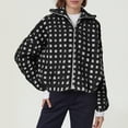 thumbnail image 4 of Ashirexll Winter Coats for Women, Womens Fleece Coats, Fashionable Red Checkered Jacket for Casual Wear and Outdoor Use, 4 of 7