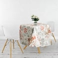 thumbnail image 2 of Town & Country Living Floral Print 70” Round Kitchen Dining Table Laminated Linen Fabric Tablecloth, 2 of 3