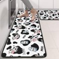 thumbnail image 2 of Kitchen Rugs Sets Of 2,White Cow Black Spot Milk Pattern Anti Fatigue Kitchen Mat Rugs Non Slip Washable,Decorative Kitchen Floor Mats for Kitchen,Sink,Laundry,17"x47"+17"x47", 2 of 5
