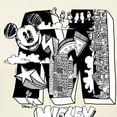 thumbnail image 3 of Disney - Mickey Mouse - Large M Scribbled Drawing - Juniors Fitted Graphic T-Shirt, 3 of 5
