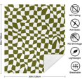 thumbnail image 5 of Checkered Blanket 50"x60" Flannel Fleece Checkered Sage Green Throw Blankets Soft Fluffy Warm Sofa Bed Travel Blankets for Girls Boys Teens Adults Gift, 5 of 6