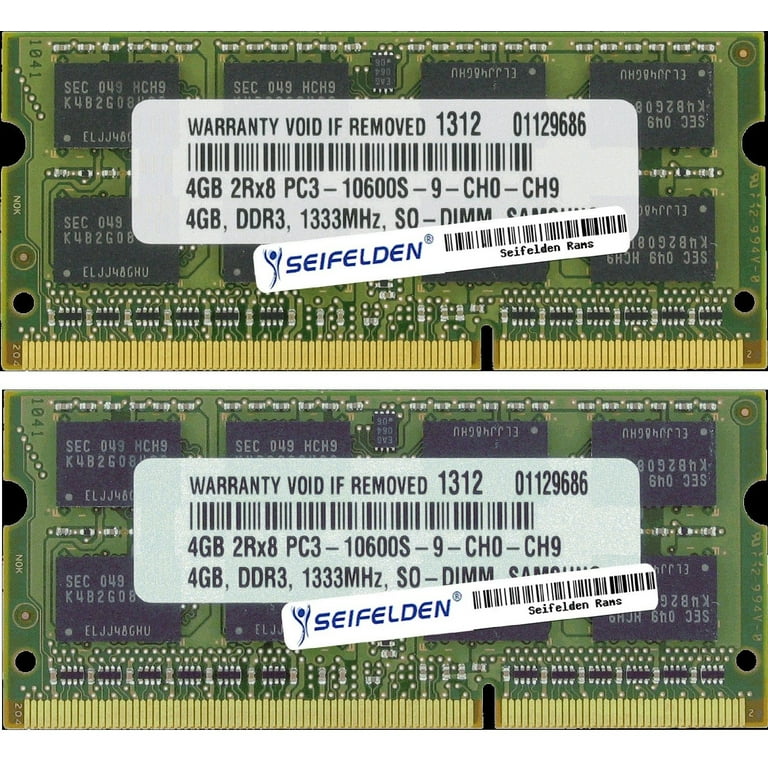 Afvigelse Kommerciel I de fleste tilfælde Seifelden 8GB (2X4GB) Memory RAM for Sony VAIO VPCEG-16FM/P Laptop Memory  Upgrade - Walmart.com