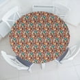 thumbnail image 3 of Ambesonne Dog Lover Fitted Round Tablecloth, Hipster Bulldog Pug, 56"- 60" Diameter, Multicolor, 3 of 5