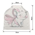 thumbnail image 2 of PKQWTM Cute Piggy With A Bow Cartoon Nursing Cover Baby Breastfeeding Infant Feeding Cover Baby Car Seat Cover, 2 of 2