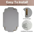 thumbnail image 2 of Noble House Frameless Beveled Wall Mirror, Horizontal or Vertical Modern Full-Length Decorative Mirror,Silver, 2 of 6