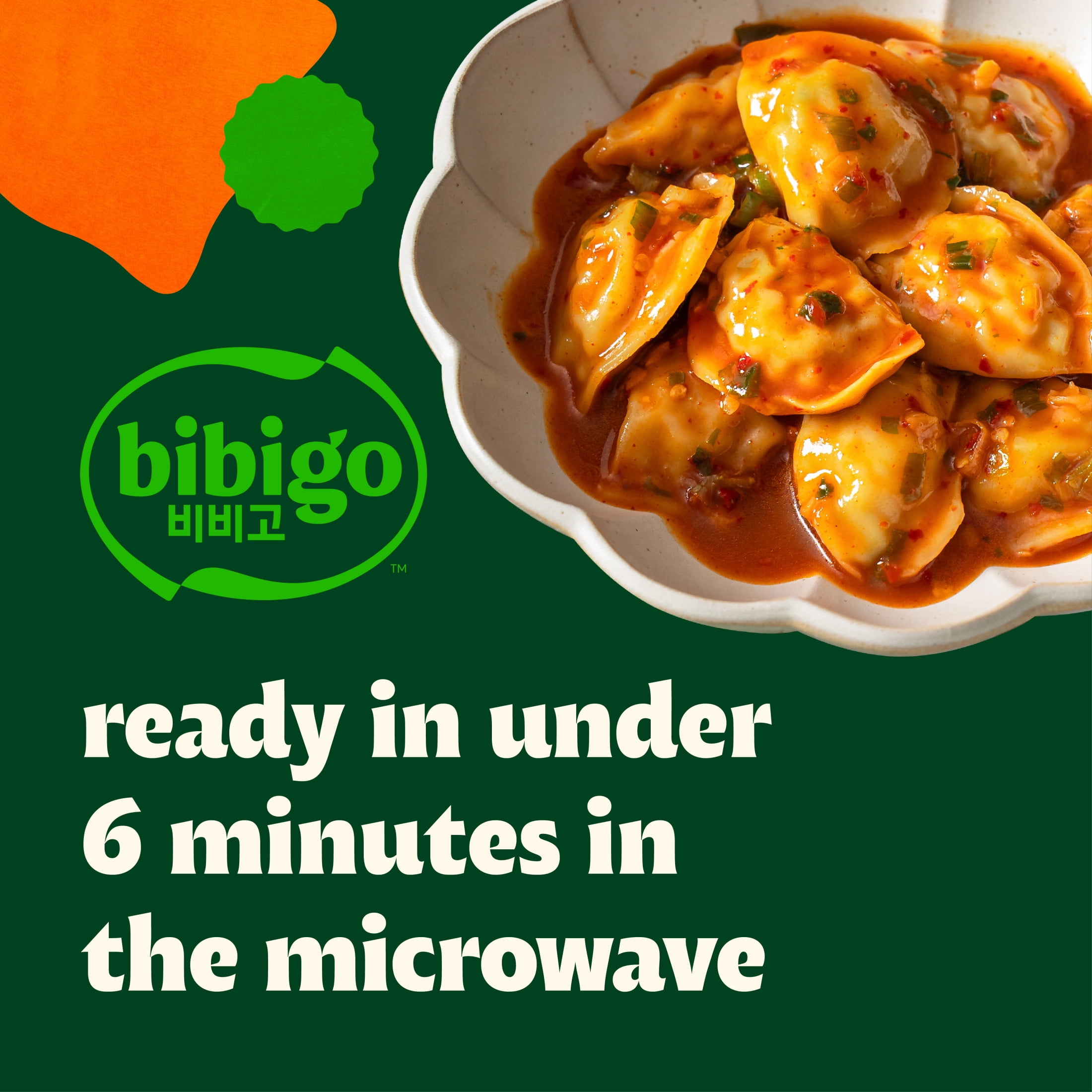 Bibigo Frozen Vegetable & Pork Spicy Sauced Dumplings, 9.01 oz