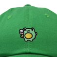 thumbnail image 2 of Dalix Gelato Frog Embroidered Womens Cotton Dad Hat Baseball Cap Adjustable in Kelly Green, 2 of 5