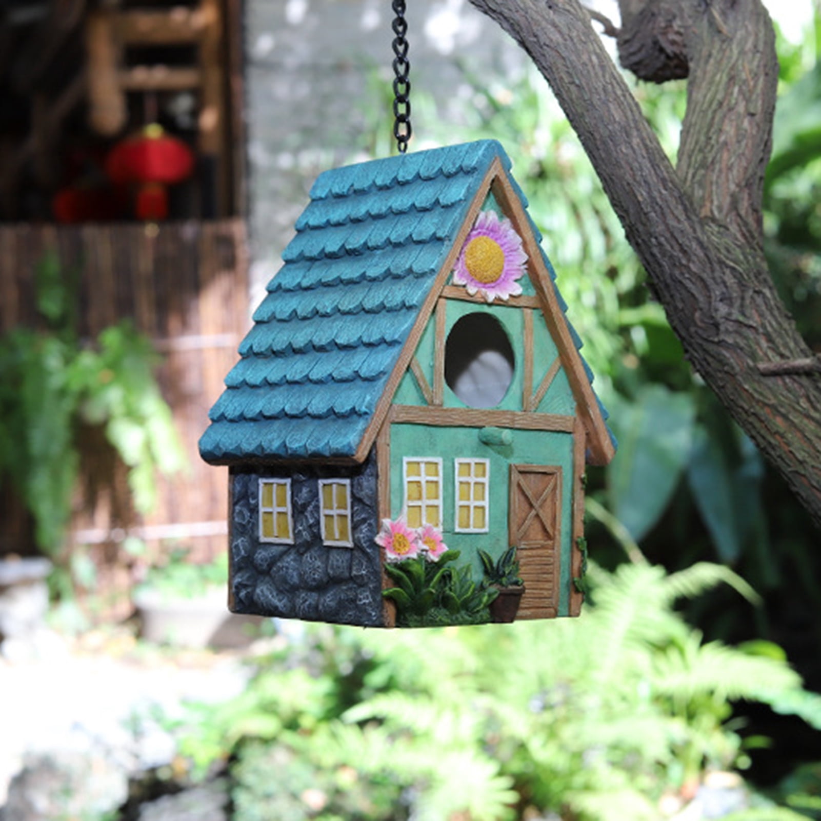 SPRING PARK Hanging Bird House Outdoor Garden Patio Garden Decorative
