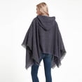thumbnail image 5 of Châle Cape à Capuche à Carreaux pour Femmes, Couverture Poncho, Chandail à Capuchon, Châle Cape avec Pompons, 5 of 5