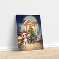 thumbnail image 3 of Merry Christmas Cavalier King Charles Spaniel Santa Hat Xmas Tree Winter Holiday Vertical Matte Canvas Poster Dog Lover Gifts Wall Art Home Decor - 01013, 3 of 5